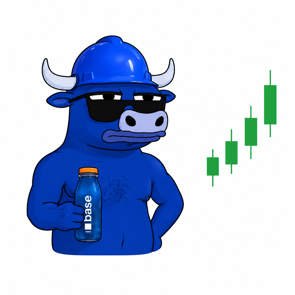 BaseBull in front of a green chart